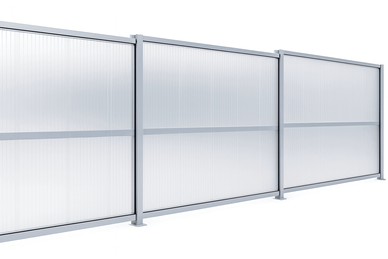 Забор из монолитного поликарбоната